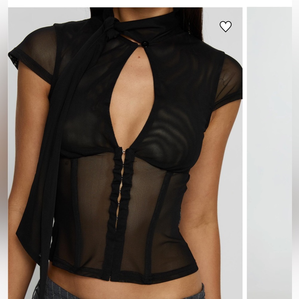 Princess Polly Anistasia Mesh Keyhole Corset Top - Picture 2 of 7